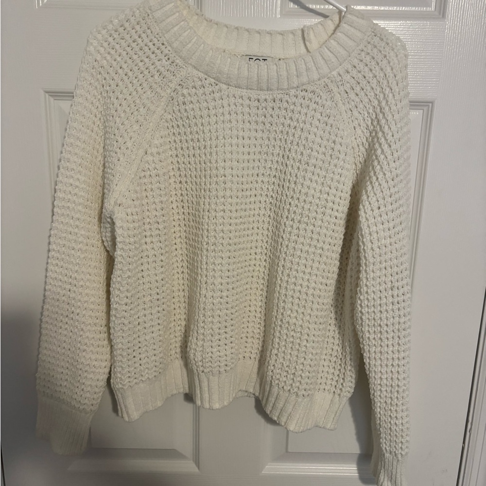 Elegant Cream Knit Sweater